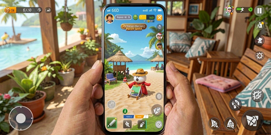 Tampilan gameplay seru dan penuh warna dari 66D.