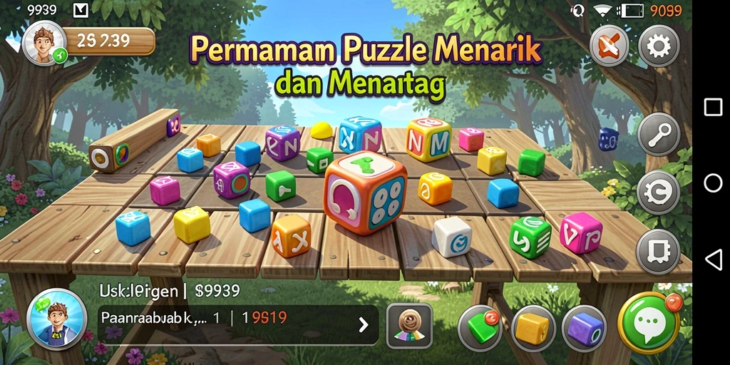 Tampilan gameplay 9939 dengan berbagai teka-teki menantang.