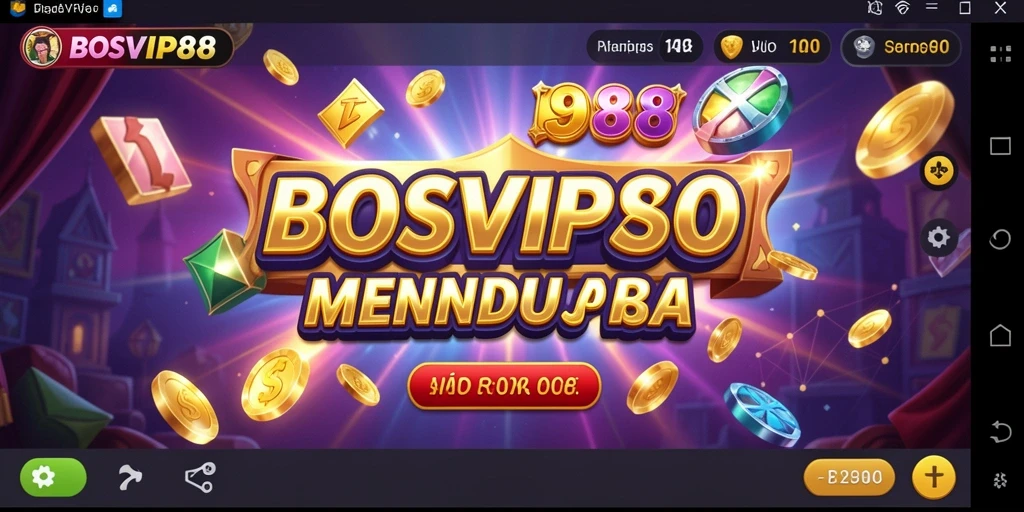 Screenshot utama BOSVIP88 menampilkan gameplay Slot yang seru dan menarik.
