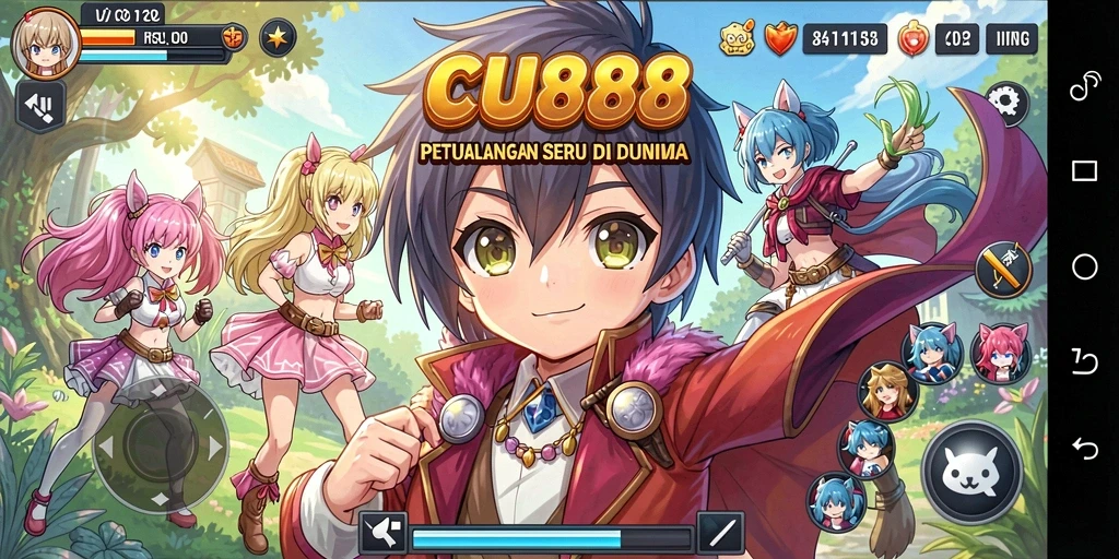 Screenshot CU888 memperlihatkan gameplay yang menarik dari petualangan Anime.