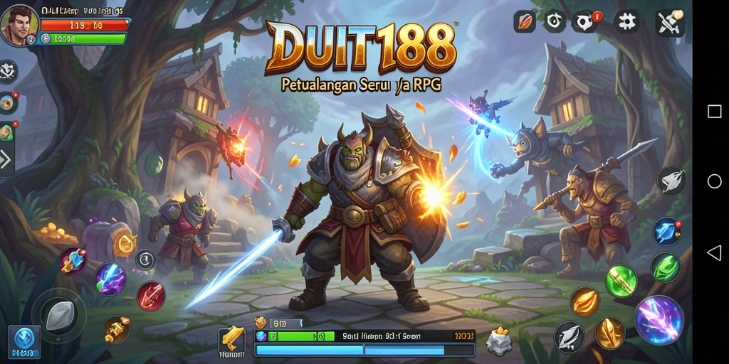 Tangkapan layar utama DUIT188 menampilkan aksi seru dalam gameplay RPG.