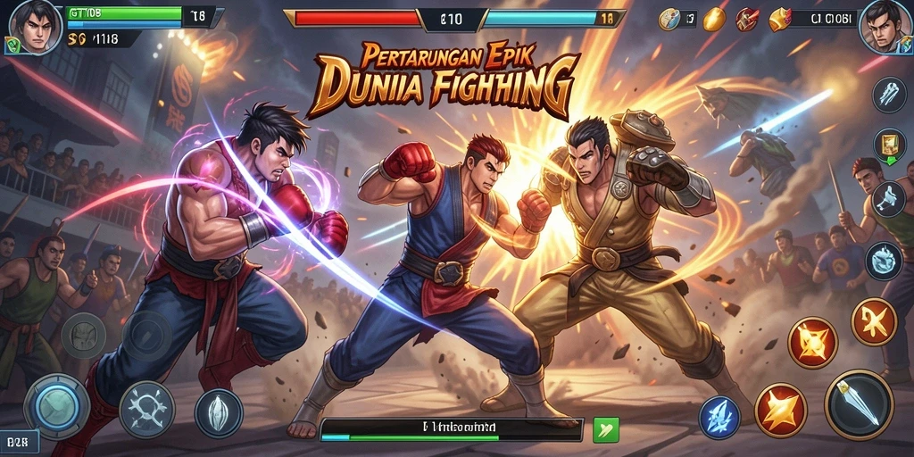Tampilan menakjubkan dari gameplay pertarungan di GT108.