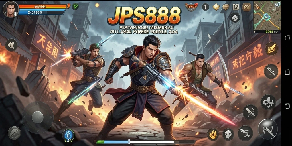 Tangkapan layar JPS888 menunjukkan aksi pertarungan yang mendebarkan.