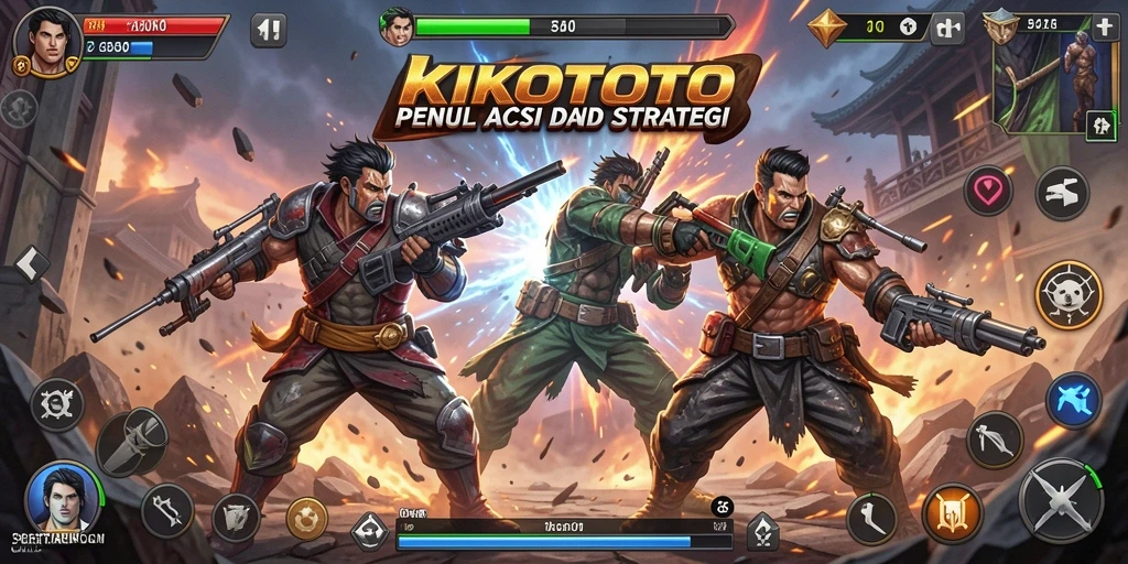 Tampilan gameplay KIKOTOTO yang menegangkan dan penuh aksi.