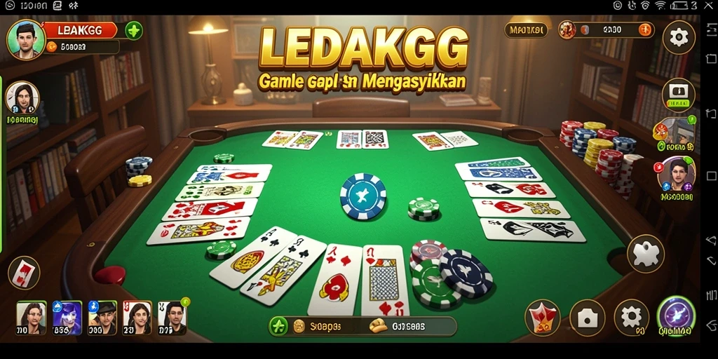 Screenshot gameplay Gaple di LEDAKGG yang seru dan menantang.