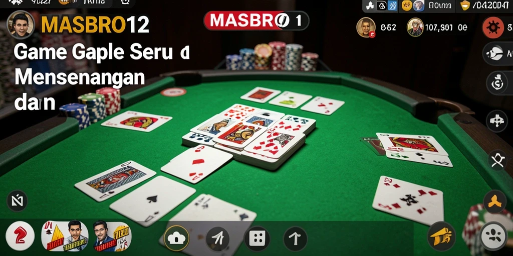 Gameplay seru MASBRO12 yang menampilkan keseruan permainan Gaple.