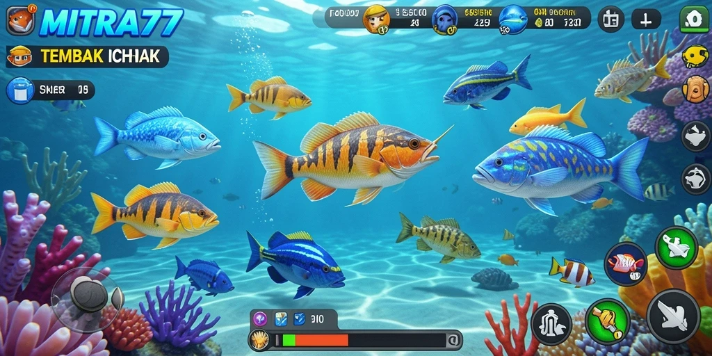 Screenshot gameplay Tembak Ikan yang seru dan menantang.