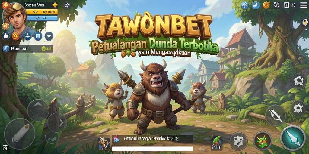 Tampilan gameplay TAWONBET yang menakjubkan di dunia terbuka.
