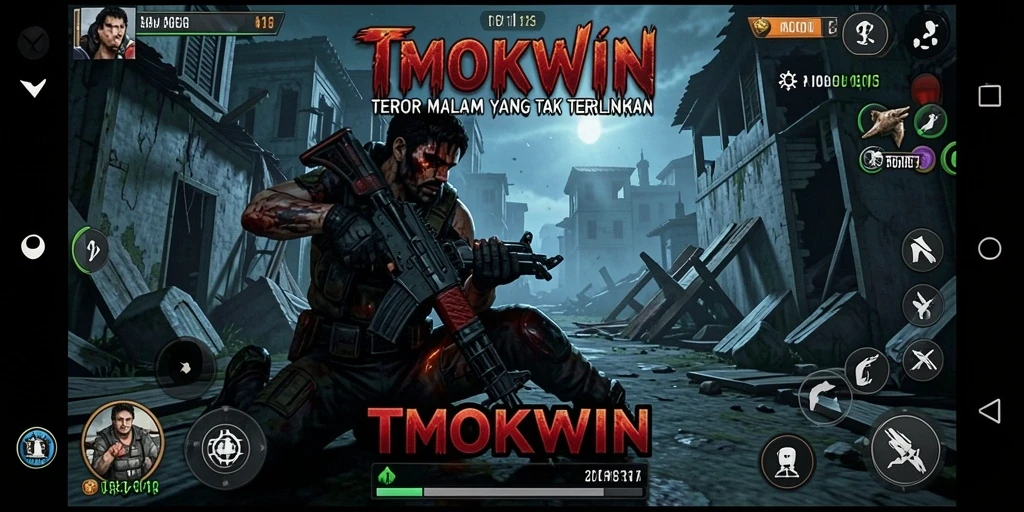 Tampilan gameplay <strong>TMOKWIN</strong> yang menegangkan dan mencekam, siap membuat Anda terperangkap dalam kegelapan.