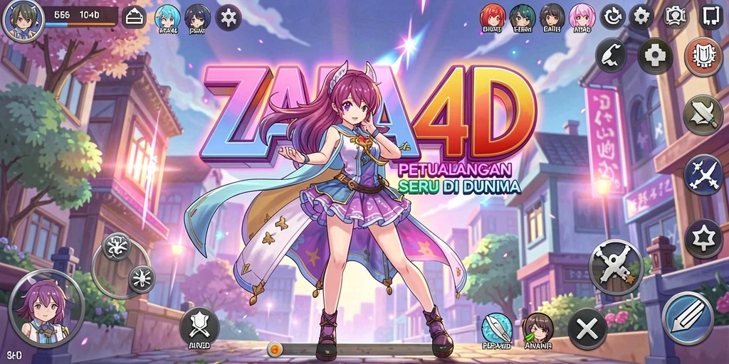 Gameplay ZARA4D menampilkan karakter anime dalam petualangan seru.